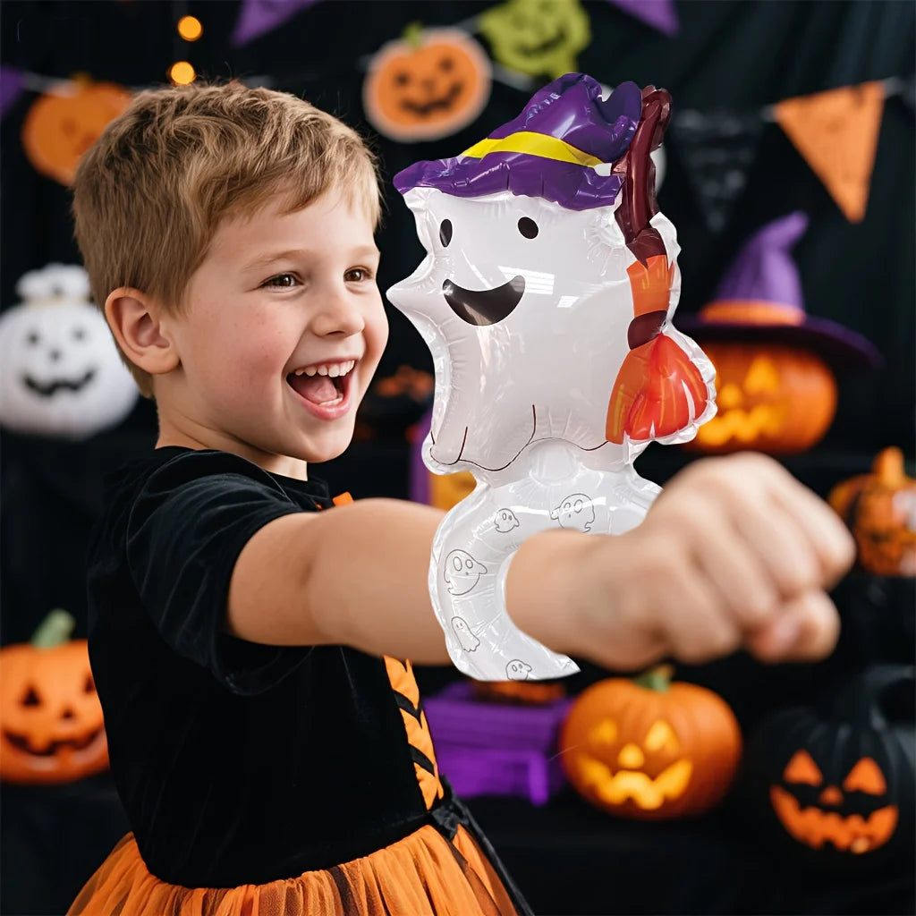 Halloween Wrist Balloon Set Cartoon Pumpkin Bat Skull Design Colorful Party Favors Halloween Day of The Dead New Year Christmas