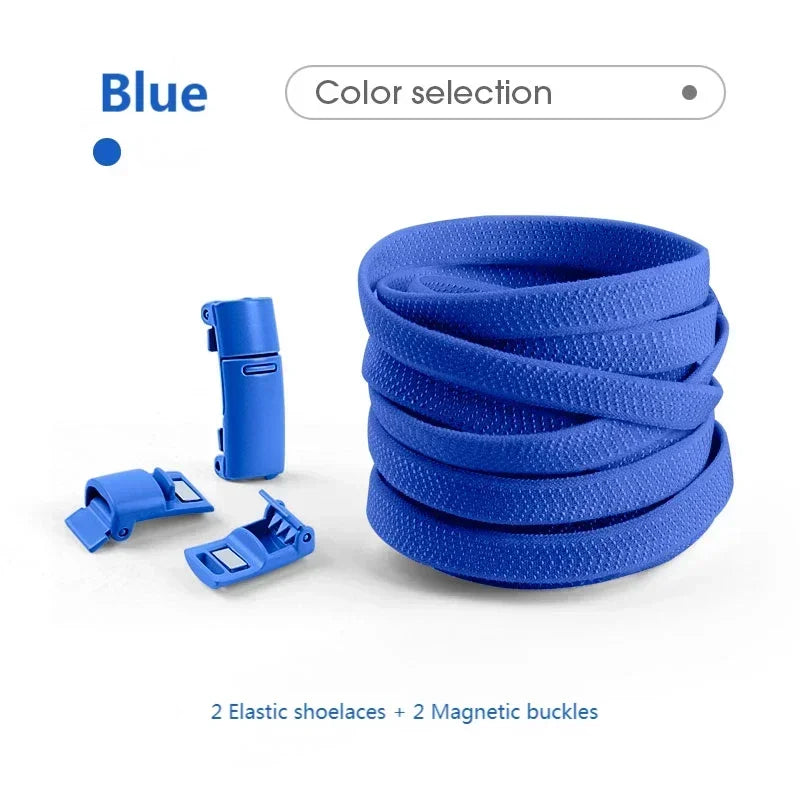 No Tie Shoe Laces Magnetic Shoelaces Without Ties Colorful Lock Elastic Laces Sneakers for Kids Adult Flat Shoelace Rubber Bands