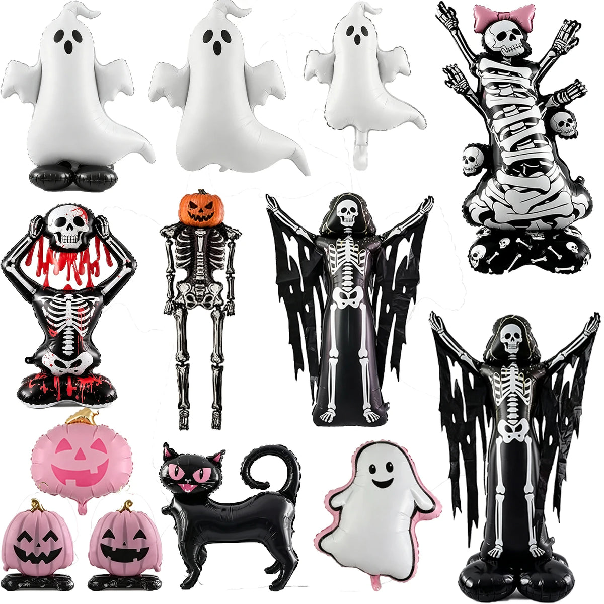 Halloween Party Foil Balloon Set Trick Treating Haunted House Decoration Community Parties Family Gatherings Carnival Night