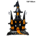 Halloween Party Decor Standing Inflatable Aluminum Foil Balloon Ghost Pumpkin Skull Haunted House Tombstone Skeleton Balloon