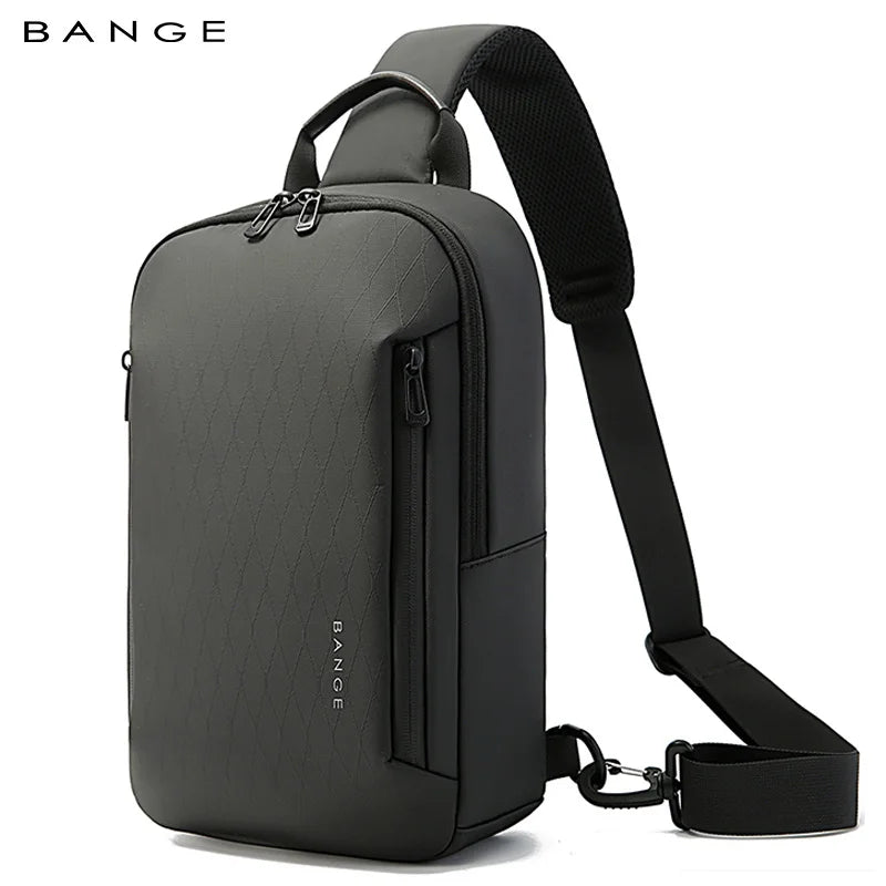 BANGE Lightweight Chest Bag Men Satchel Shoulder Bag Waterproof Sling Bag Oxford Cloth Small Casual Bag Crossbody Bag for Men