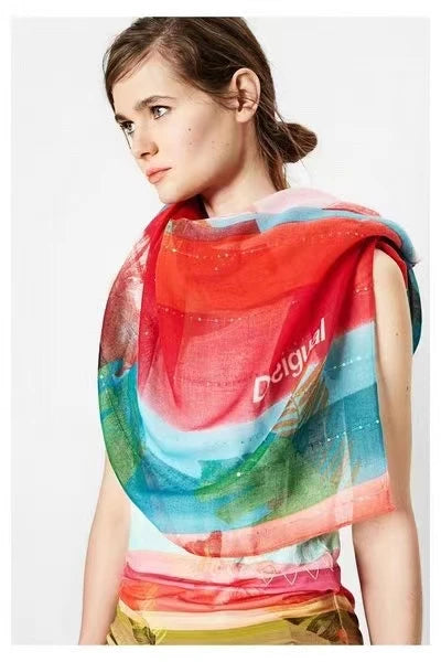Foreign trade original single Spanish new trend colorful leisure gift shawl scarf scarf