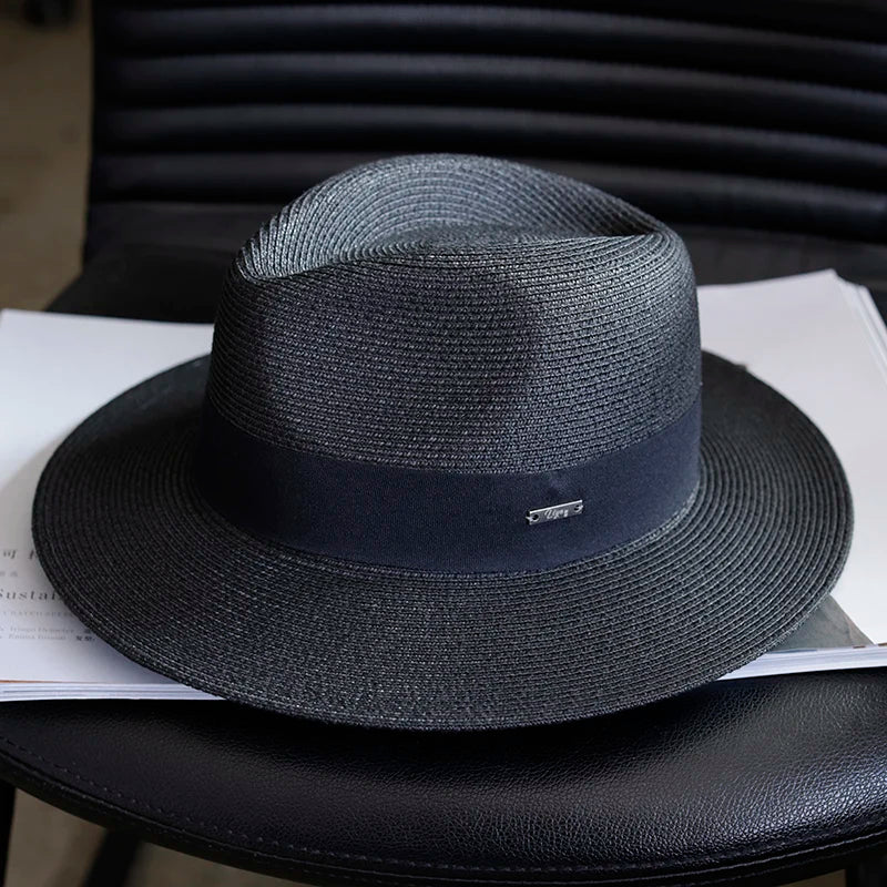 Summer Women Straw Hats Sun Visor Cap Leisure Elegant Panama Hat For Men Gentleman Formal Hat Manattend  Party Quality Hat Gifts