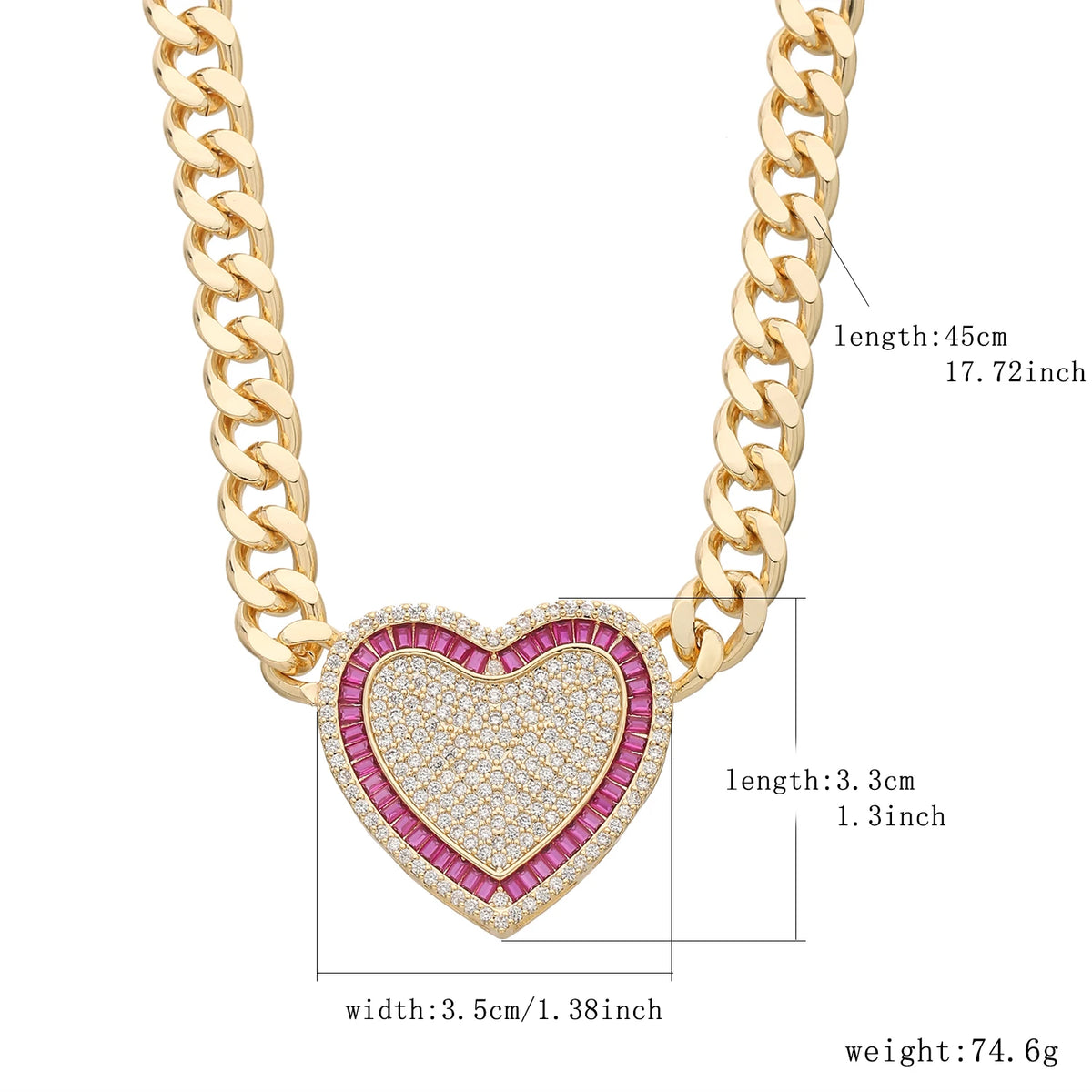Fashionable love necklace 14K brass 8N multi-style heart-shaped necklace for women Christmas birthday New Year romantic gift