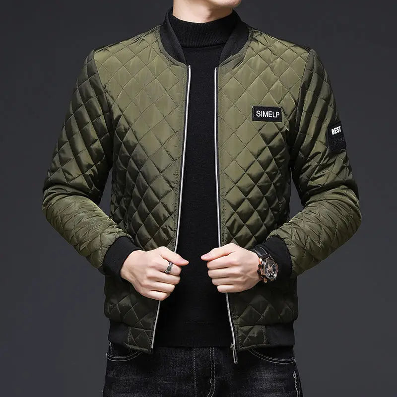 Down Cotton Jacket Autumn Winter Men's Parkas Cotton Jacket Men's Clothing Plus Velvet