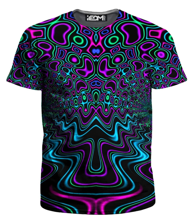 Men's T-Shirts 3D Print Colorful Pattern Round Neck T-Shirts Casual for Men Women Tops Oversized Fashion Kids Tees Clothing