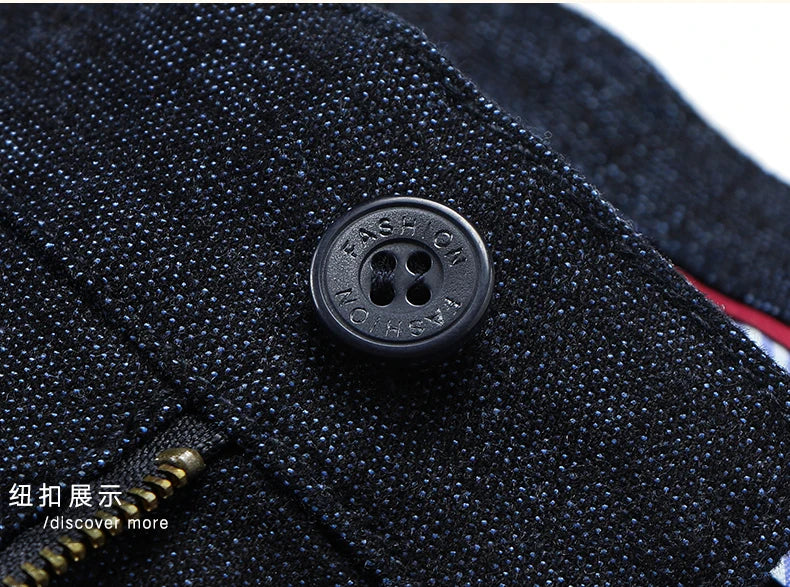 Autumn Brand Clothes Men's Suit Trousers Cotton Loose Straight Pants for Male High Waist Elastic Black Casual Formal Pant Man