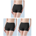 3PCS Summer Ice Silk Women Underwear High Waist Seamless Quick-Dry Anti-Static No Show Panties Plus Size Safety Shorts Invisible