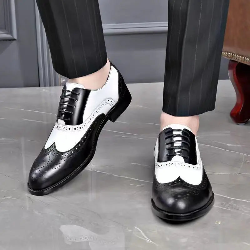 Oxfords Men's Leather Shoes Formal Shoes for Men Brogues Oxfords Male Wedding Party Office Business Shoe Man Zapatos De Hombre