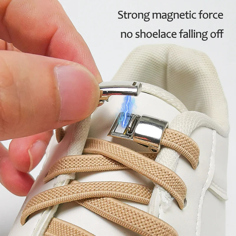 Fashion Metal Shoelace Magnetic Buckle Shoes Accessories Sneaker Kits Metal Laces Buckle 4 Style Shoe Decorations