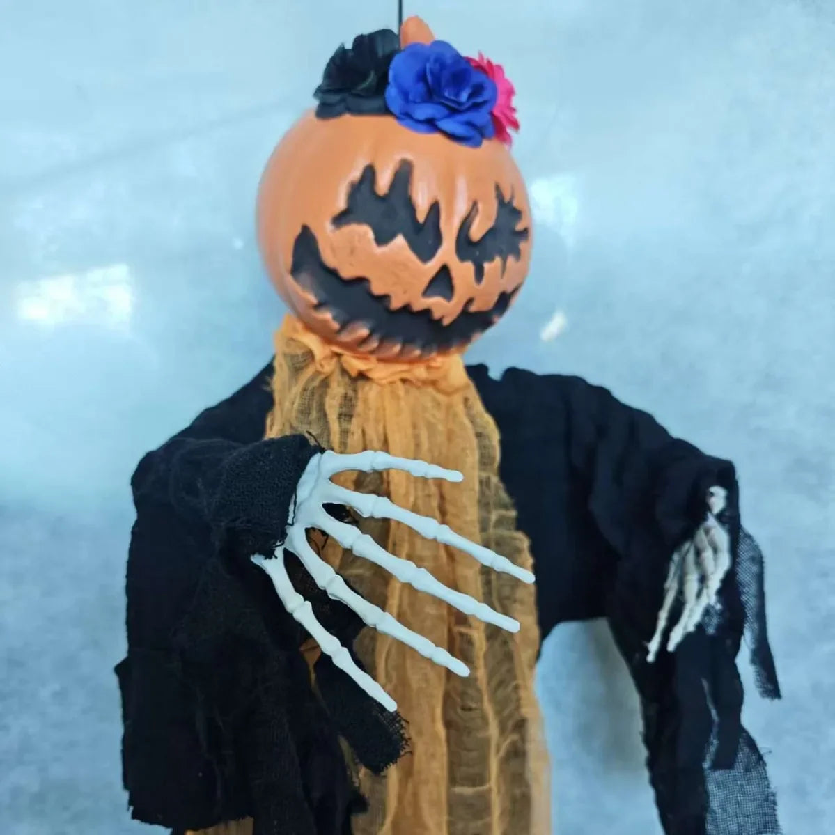 Halloween Hanging Decorations, Pumpkin Head, Ghost Claw&Skeleton Pendants, Spooky Skull Ornaments for Haunted House Party Decor