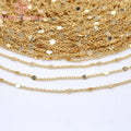 (6195) 2 Meter Chain Link 1.5MM 24K Gold Color Brass Necklace Chains High Quality Diy Jewelry Findings Accessories Wholesale