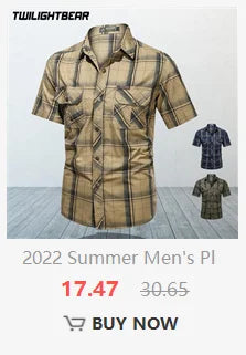 Summer Men's Plaid Shirt Short Sleeve Streetwear Pure Cotton Oversized Casual Shirts Men Clothing Hawaiian Shirt 5XL A2F5009