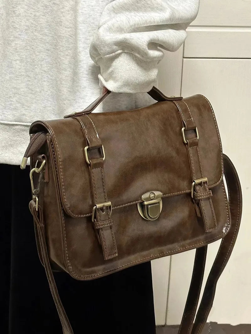 Japanese Students Vintage Women Handbags Crossbody Streetwear Preppy Y2k Fashion Messenger Bag Trendy All Match Casual Backpacks