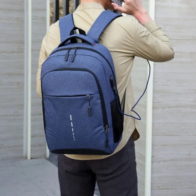 Classic Men Waterproof Backpack USB Charging Casual Travel Backpack Men Large Capacity Travel Laptop Backpack School Bag bolsas