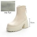 AIYUQI Women High Heel Boots Genuine Leather 2026 New 10cm Heel High Women's Booties Platform British Style Fashion Boots Women