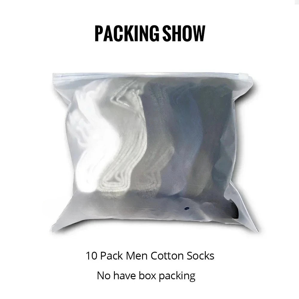 5/10 Pairs Men Socks Cotton Blend Black Business Casual Soft Breathable for  Spring Summer Autumn Winter Size 6-13