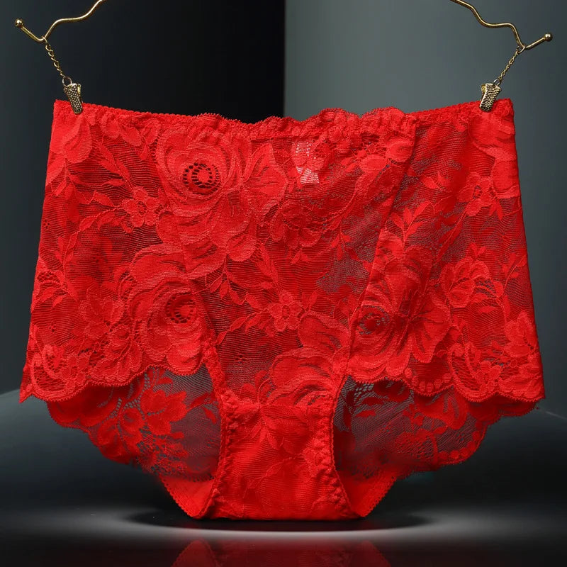 Lencerias sexy lingеrie lace Plus size ropa interior de mujer high waist underwear women cotton crotch comfortable Panties women