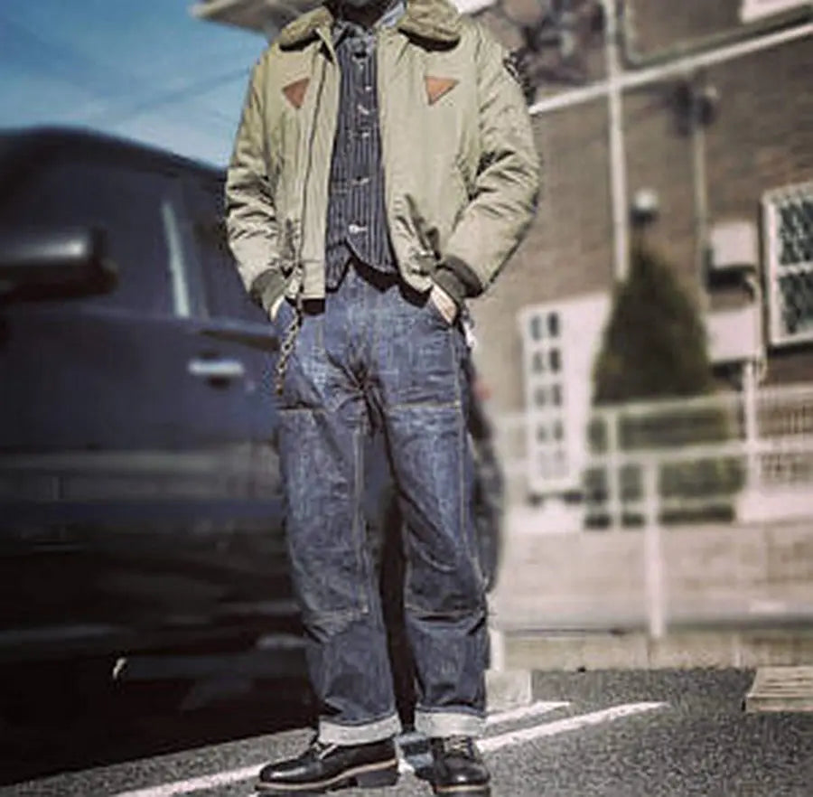 TOYS McCOY1945 real wool collar B15A thickened flight jacket