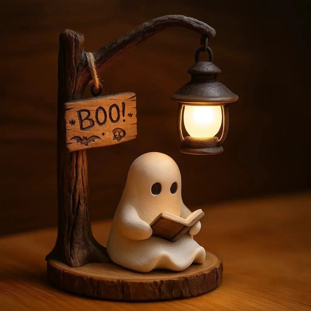 Halloween Witch Ghost 3D  Lamp Lantern Decorative Resin Lantern For Festival Spooky Party Decor Halloween Outdoor Indoor Lantern