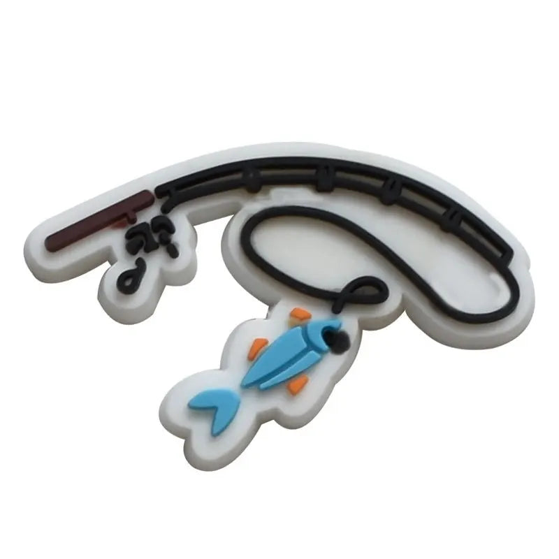 Fishing Shoe Charms for Crocs Accessories Sandals Men Clogs Pins Women Badges Boy Girls Jeans Kids Decorations Buckle Shoes