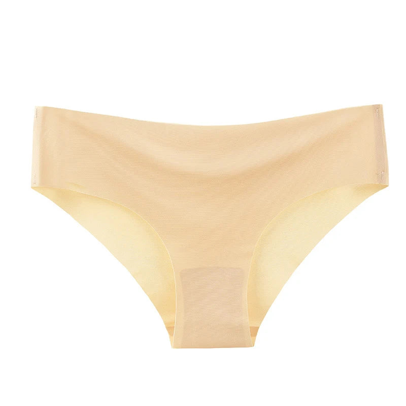 4PCS Seamless Women's briefs, sexy semi-hip-hugging sporty breathable low-waisted underwear for women