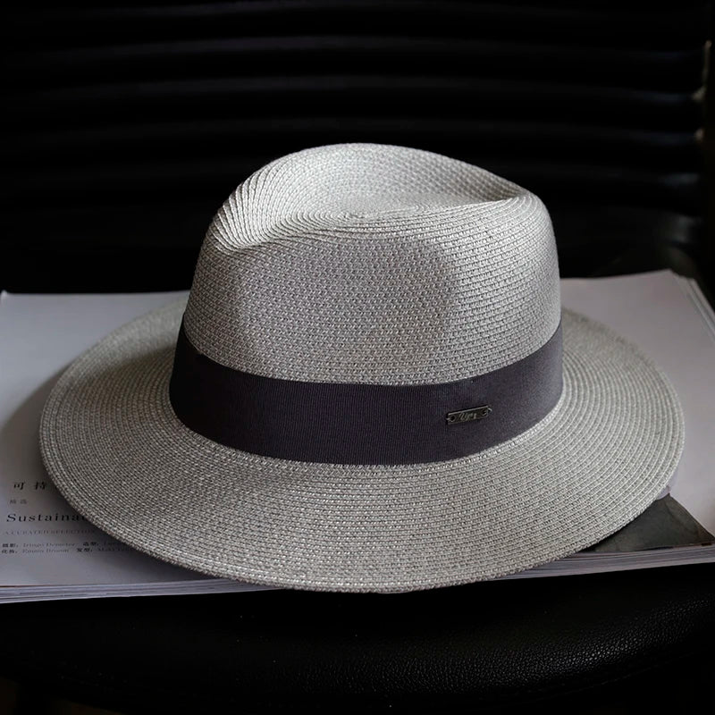 Summer Women Straw Hats Sun Visor Cap Leisure Elegant Panama Hat For Men Gentleman Formal Hat Manattend  Party Quality Hat Gifts