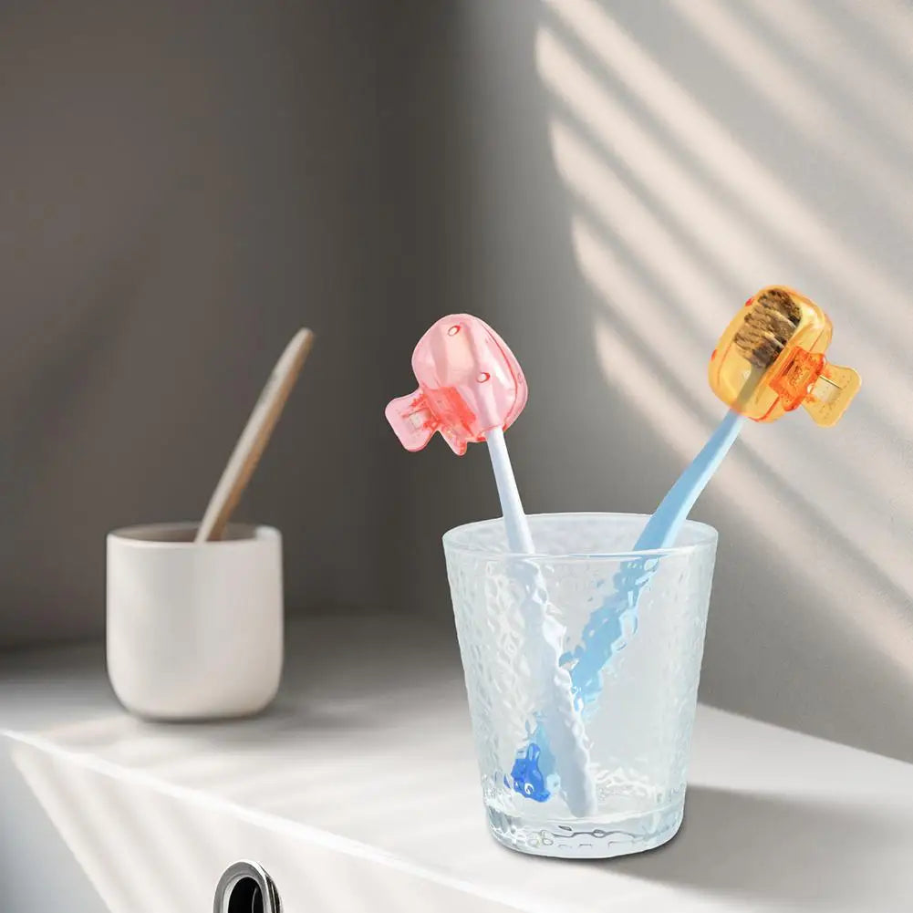 1pc Toothbrush Head Covers - Travel Protector Cap Case, Color Combo Clip for Household & Camping, Durable Plastic Portable
