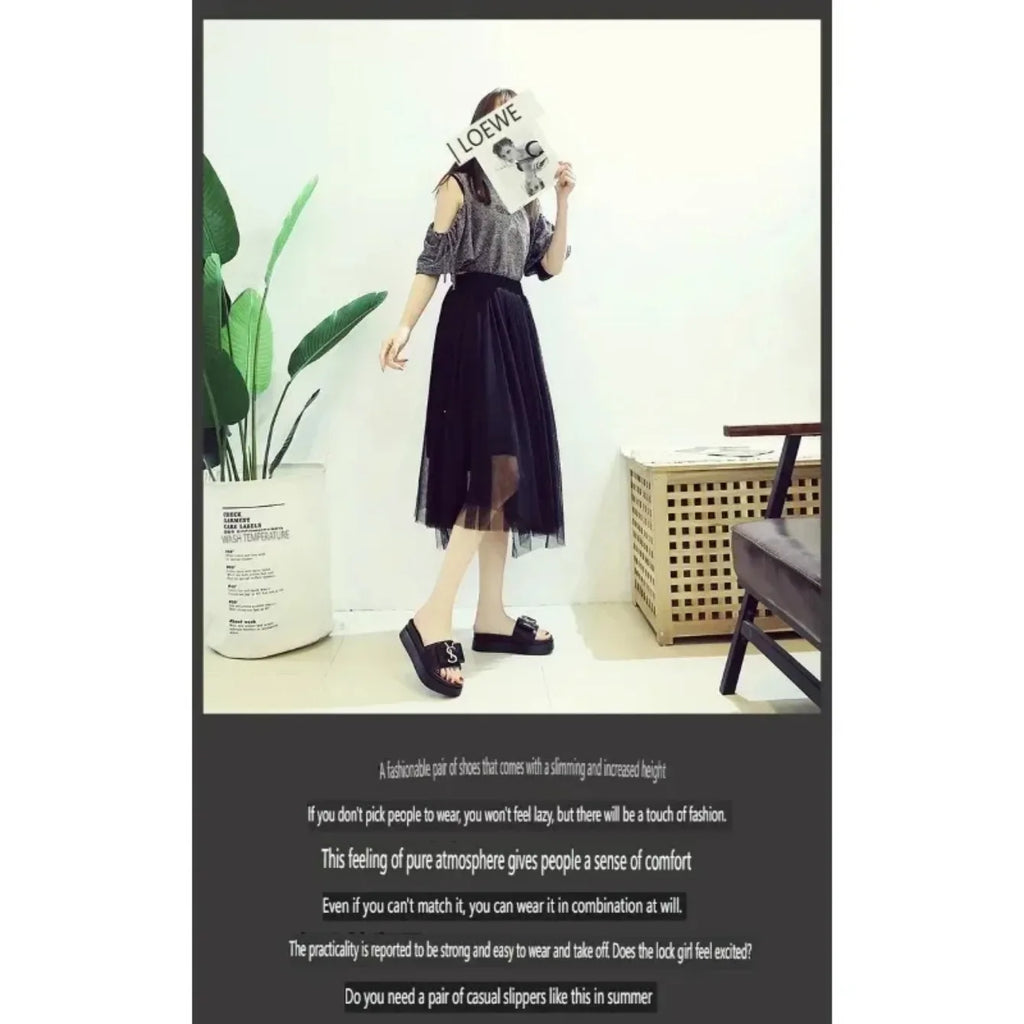 Women Slippers Summer New Platform Designer Sandals Fashion Letters Ladies Shoes Casual Outside Non-slip Slippers Slides Women