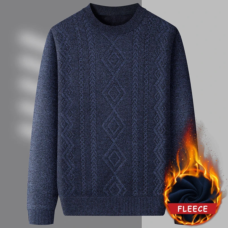 Sweater Men Mock Neck Casual Knitted Pullover Solid Color Warm Regular Fit Sweater Pullovers Mens Sweatwear