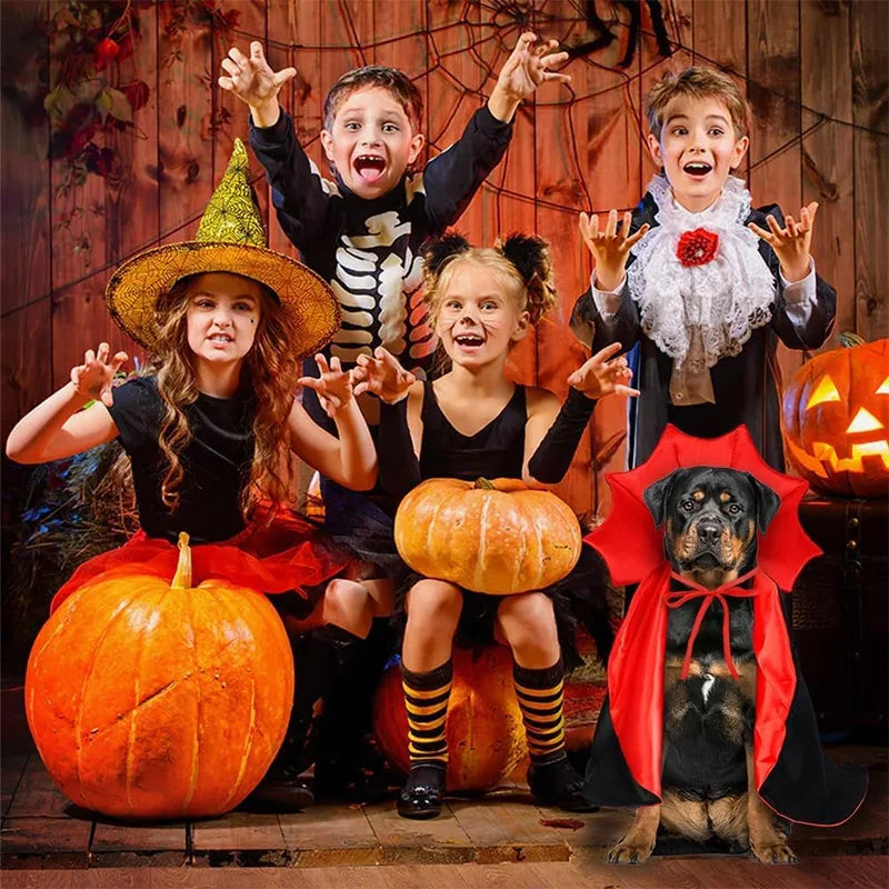 Halloween Vampire Pet Costumes Cats Dogs,Atmospheric Magic CloaksFunny Capes for Cats Dogs Cosplay Funny Coat
