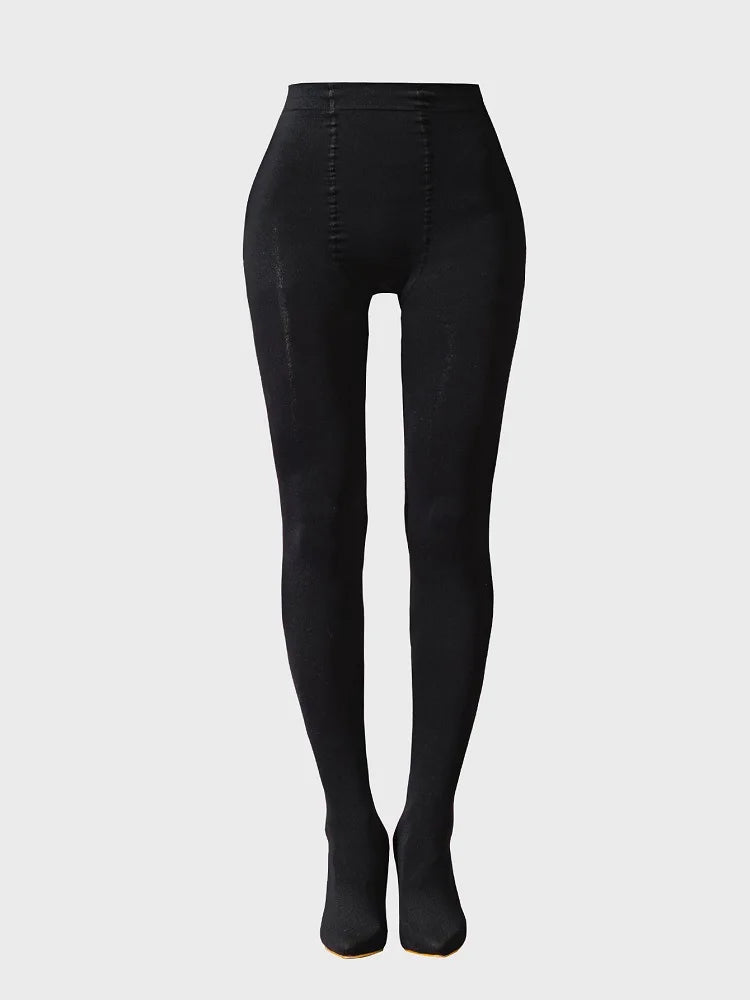Aneikeh Sexy Stretch Fabric Over The Knee Boots Women Fashion Pantyhos Street Thigh High Shoes Party Nightclub Stripper Heels