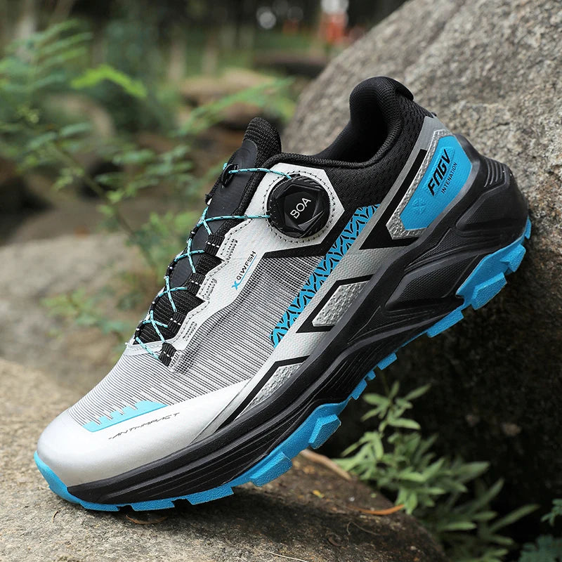 Men's Stylish Outdoor Hiking Shoes Hard-wearing Trekking Sneakers with Plush Warm Lining for Winter Male Footwear