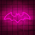 Halloween Bat LED Neon Sign, Ghost Light Up Signs for Wall Decor, Hanging Neon Lights for Home Bar Coffee Stores Window Decor