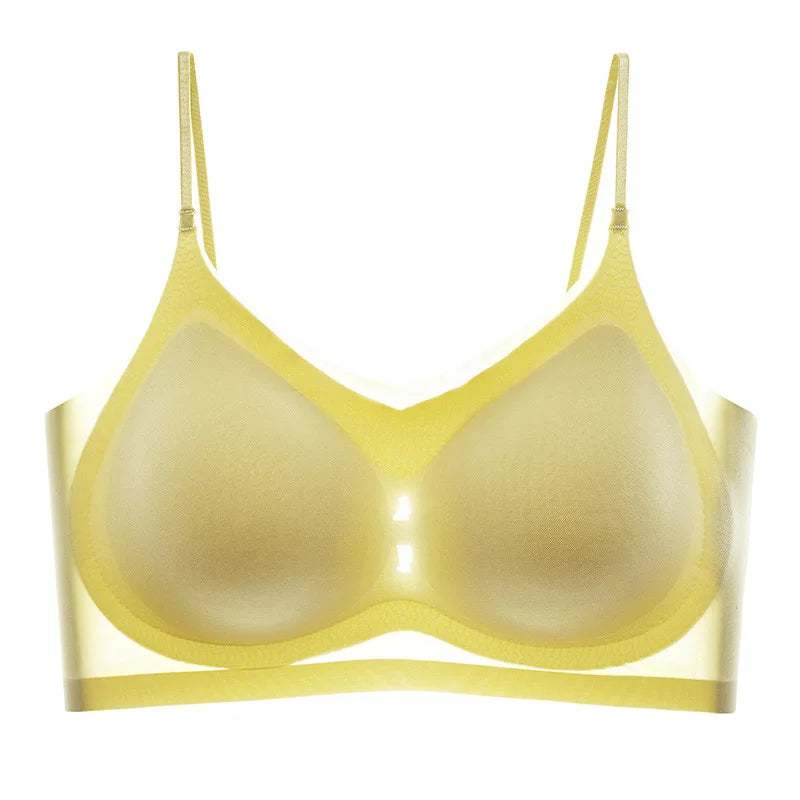 Non-marking Comfortable Breathable Underwear Women's No Steel Ring Sports Sleep Sub-breast Women's Bra With Optional Mat