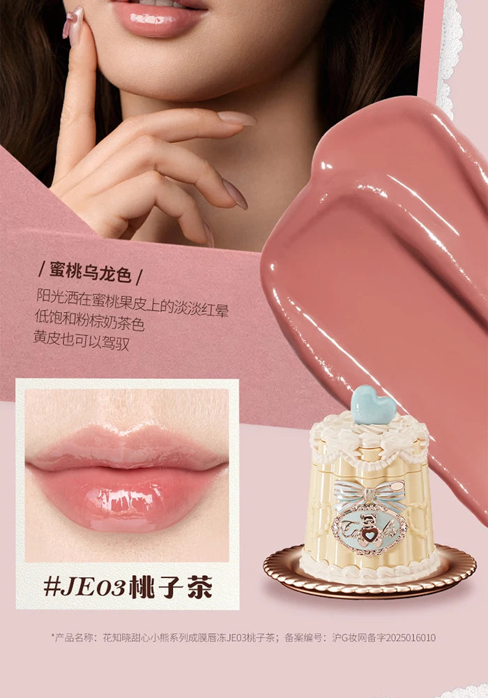 FLOWER KNOWS THE SWEETIE BEAR COLLECTION Coating Lip Jelly SOFT LIP STICK,Hydrating Gloss,Moisturizing Tint,Shine & Glow Finish