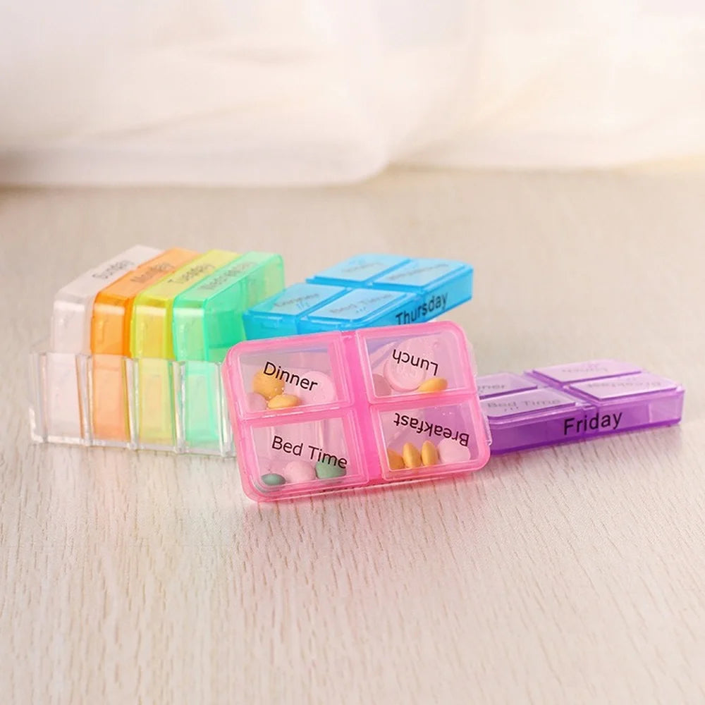 28 Compartment Plastic Medicine Box Drawer Style Organizer for Home Health Care Storage medicine organizer shelf