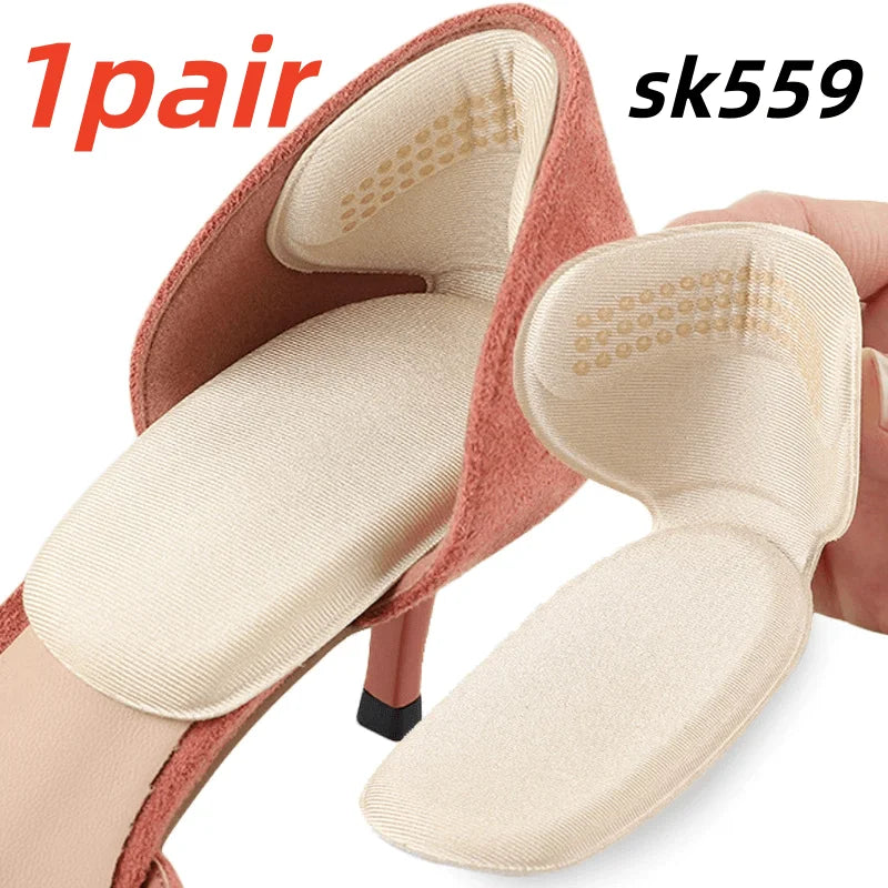 2Pcs Silicone Heel Stickers Shoe Cushion Heel Protector for Shoes High Heels Inserts Heel Pads Shoe Adjuster Women Half Insoles