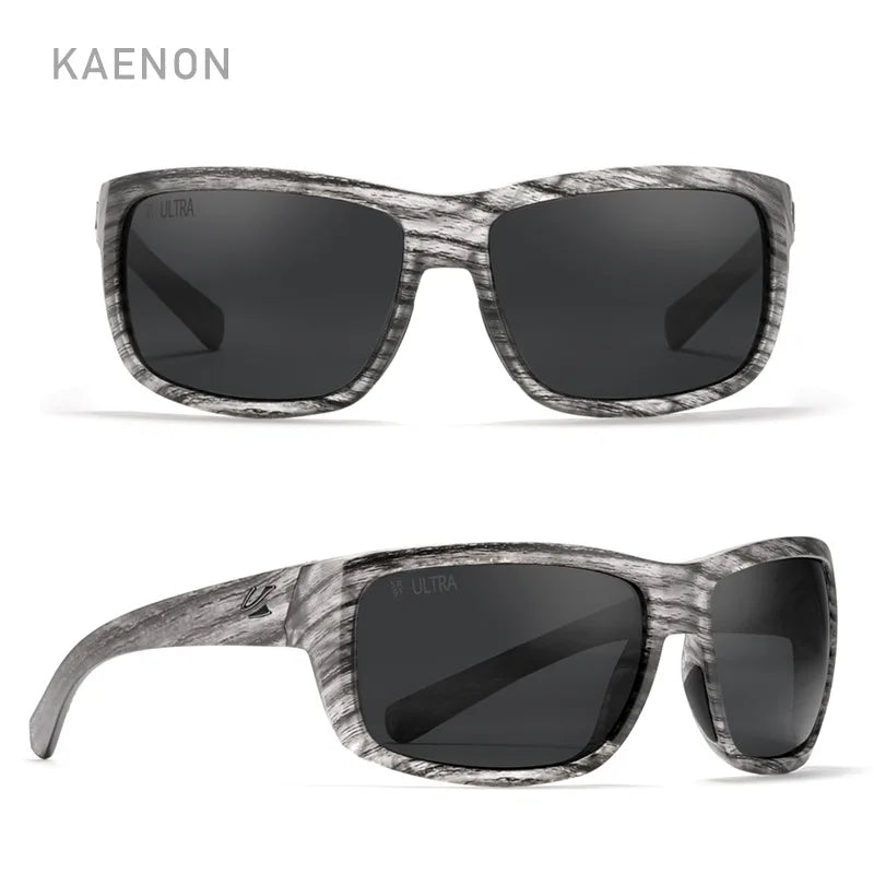 KAENON New Polarized Men's Fishing Driving Sunglasses Outdoor Sports HD Colorful TR90 Outdoor Cycling Sun Glasses Original Box