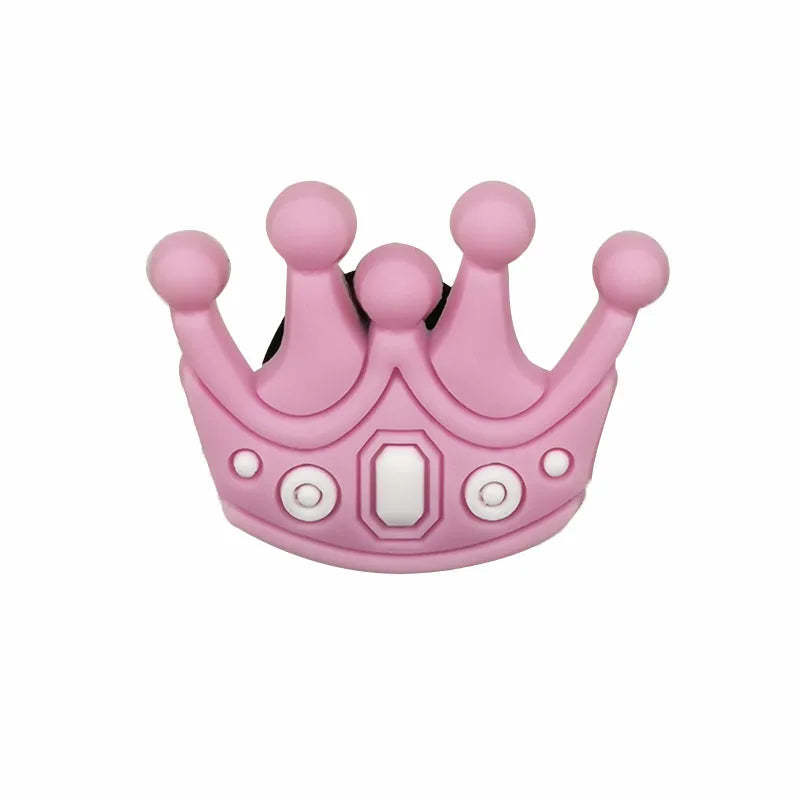 1PCS Pink Shoe Charms for Women Girl Pink Star Diamond Crown Shoe Accessories Pins for Clogs Kids Favor Shoe Buckle Decorations