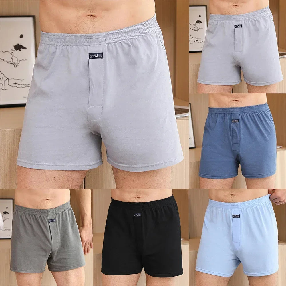 Men's boxer Shorts Breathable Pajama Bottom Underwear male Elastic Waistband Underpant Cotton Comfortable