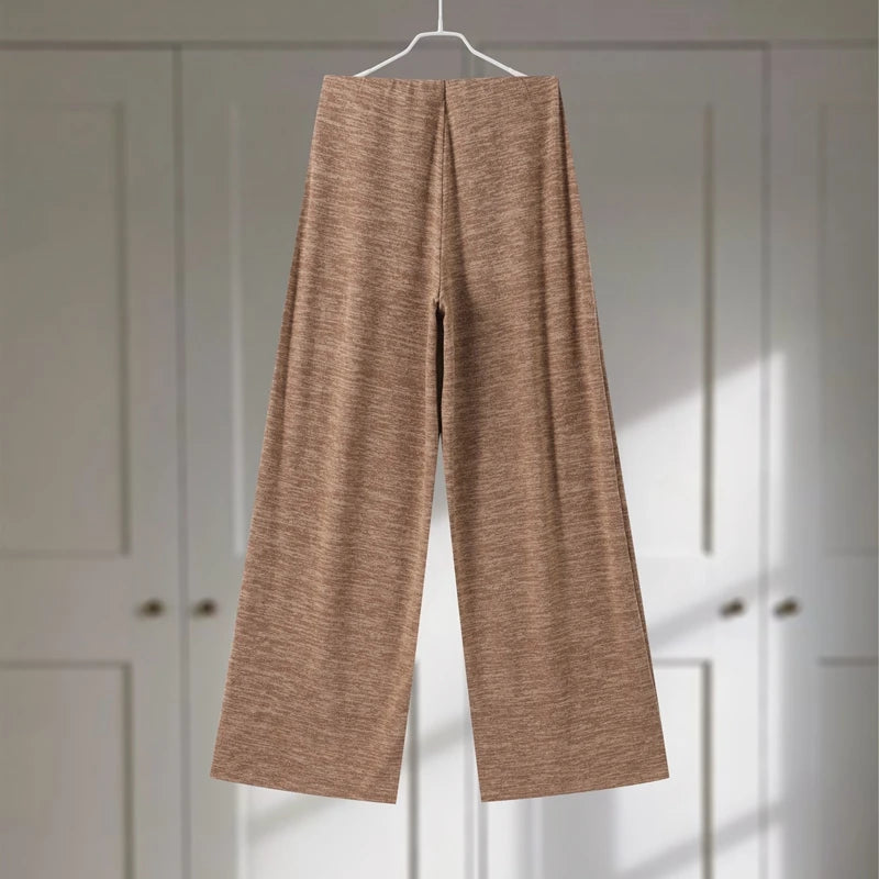 Pin Double Breasted V-neck Top Pants Women's Set Sleeveless Top Wide Leg Mid Waist Trousers Spring Summer Commuting Office Suit