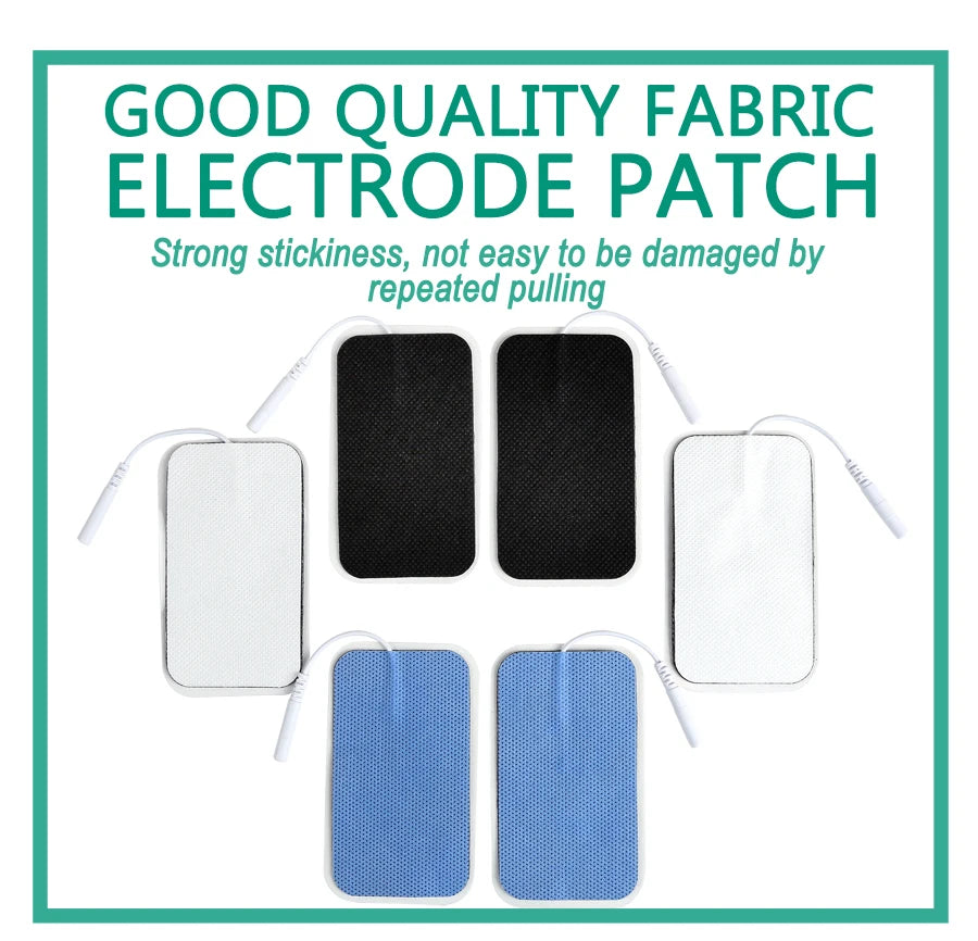 10/20Pcs Electrode Pads 2mm Plug Self Adhesive Replacement for Tens Acupuncture Electrode Pads Square Muscle Stimulator Slimming