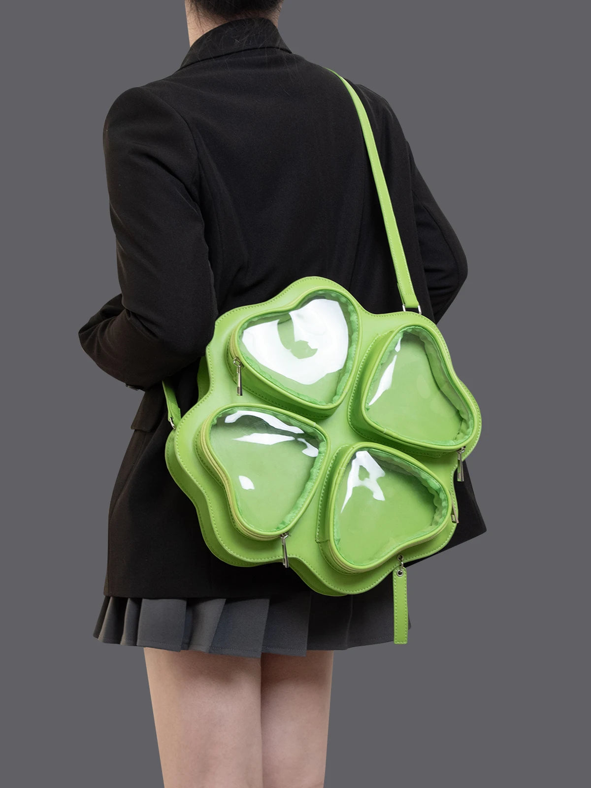HIATUS original four-leaf clover love pain bag baby bag cute large capacity shoulder messenger backpack lucky grass bag