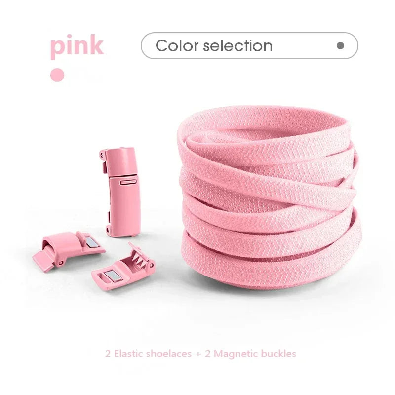 No Tie Shoe Laces Magnetic Shoelaces Without Ties Colorful Lock Elastic Laces Sneakers for Kids Adult Flat Shoelace Rubber Bands