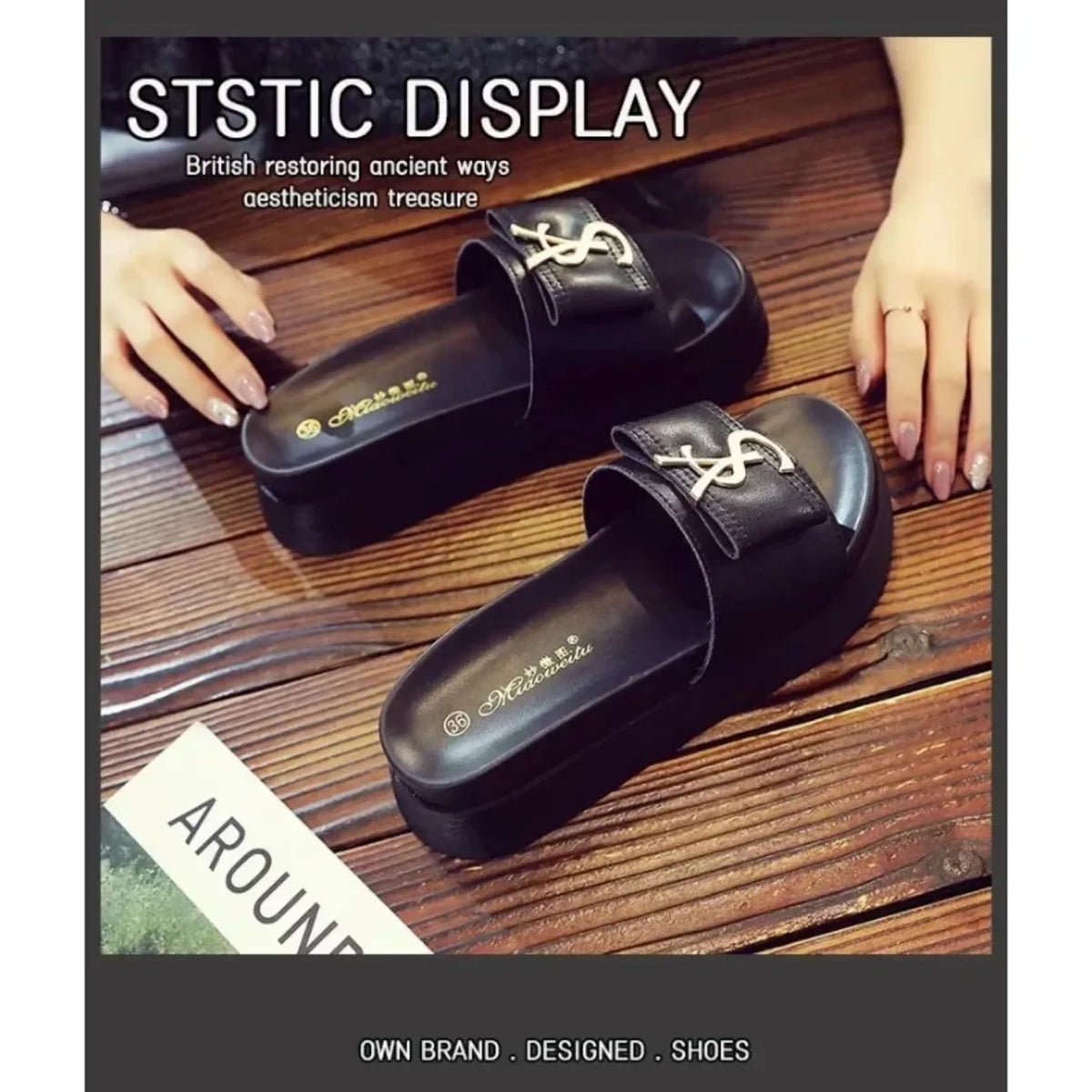 Women Slippers Summer New Platform Designer Sandals Fashion Letters Ladies Shoes Casual Outside Non-slip Slippers Slides Women