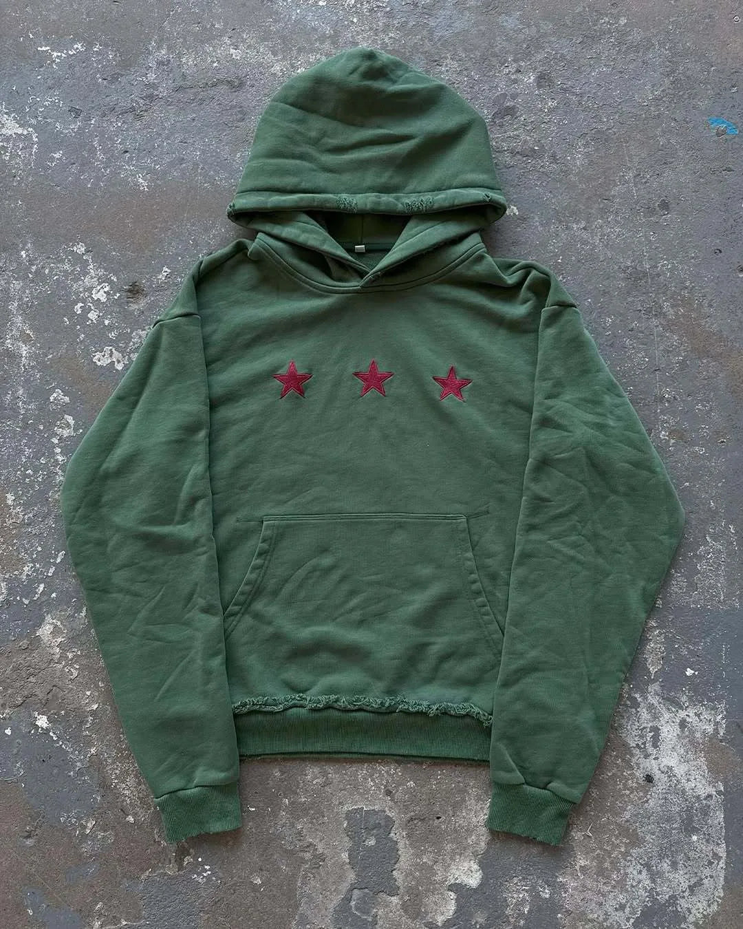American style new loose-fitting 2025 design fashionable and casual fleece-lined, printed hoodie with featuring printed hood