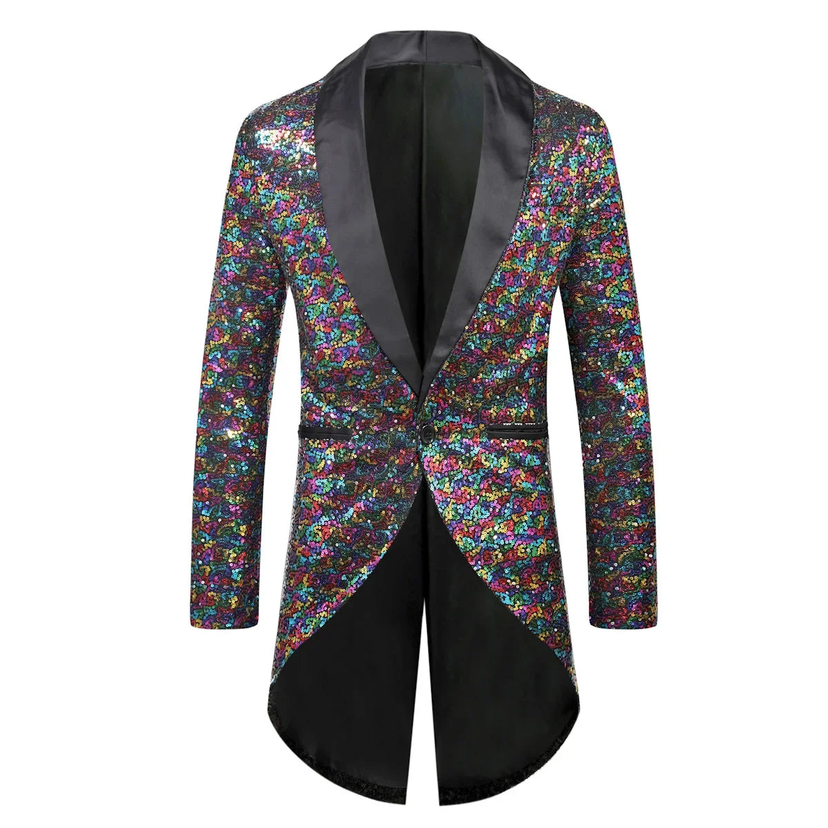 2024 Autumn New Six Color Fashionable SequinTuxedo Blazer for Men, Single Button Color Loose Performance Suit Dress Men Eur Size