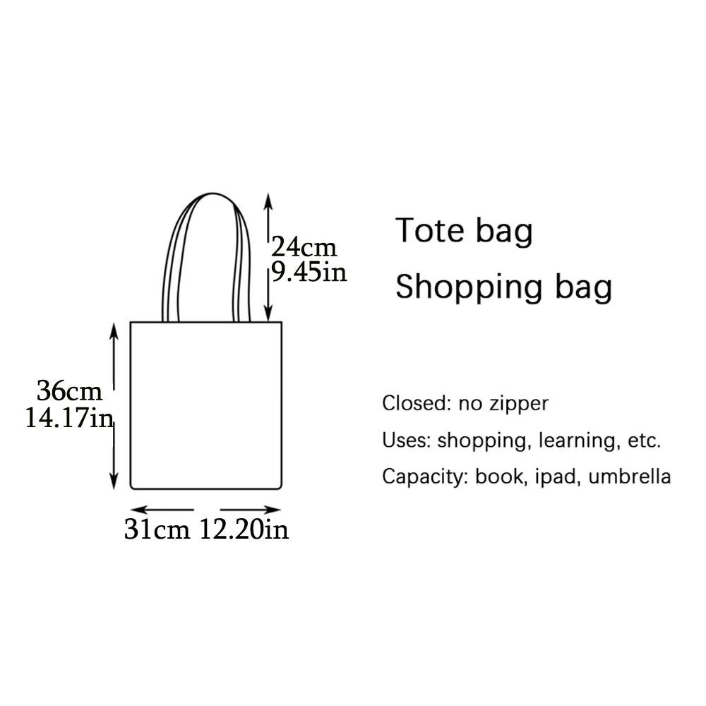 Cartoon Virgin Mary Series Women Shopper Bag Canvas Handbag Foldable Reusable Double Print Tote Lady Shopping Bags Children Gift