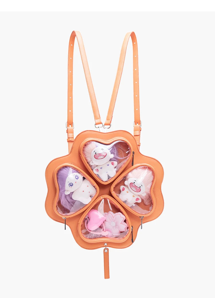 HIATUS original four-leaf clover love pain bag baby bag cute large capacity shoulder messenger backpack lucky grass bag